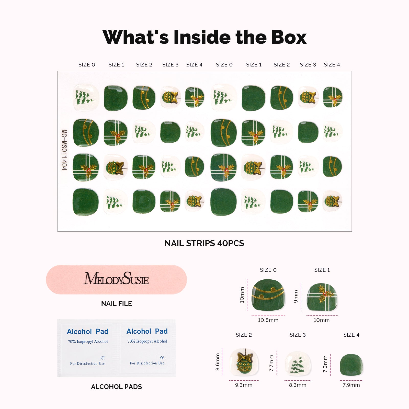 Qcoat Fully Cured Gel Nail Strips for Kids - Festive Gifts - 图片4