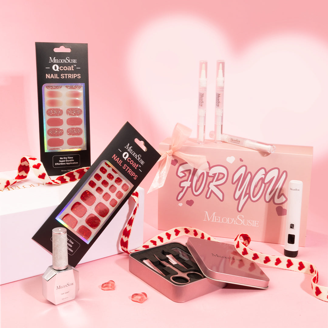 Qcoat Fully Cured Gel Nail Strips Gift Box - 图片2