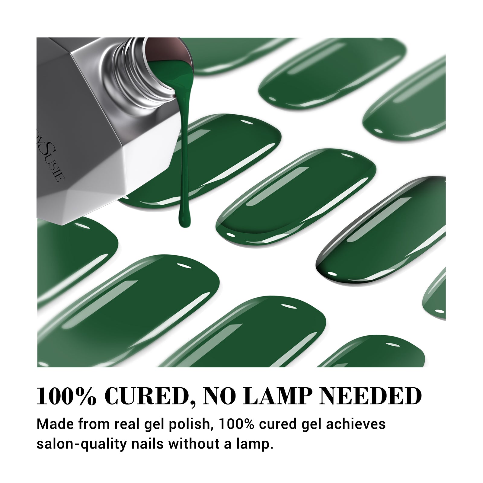 Qcoat Fully Cured Gel Nail Strips - Green (US ONLY) - 图片2