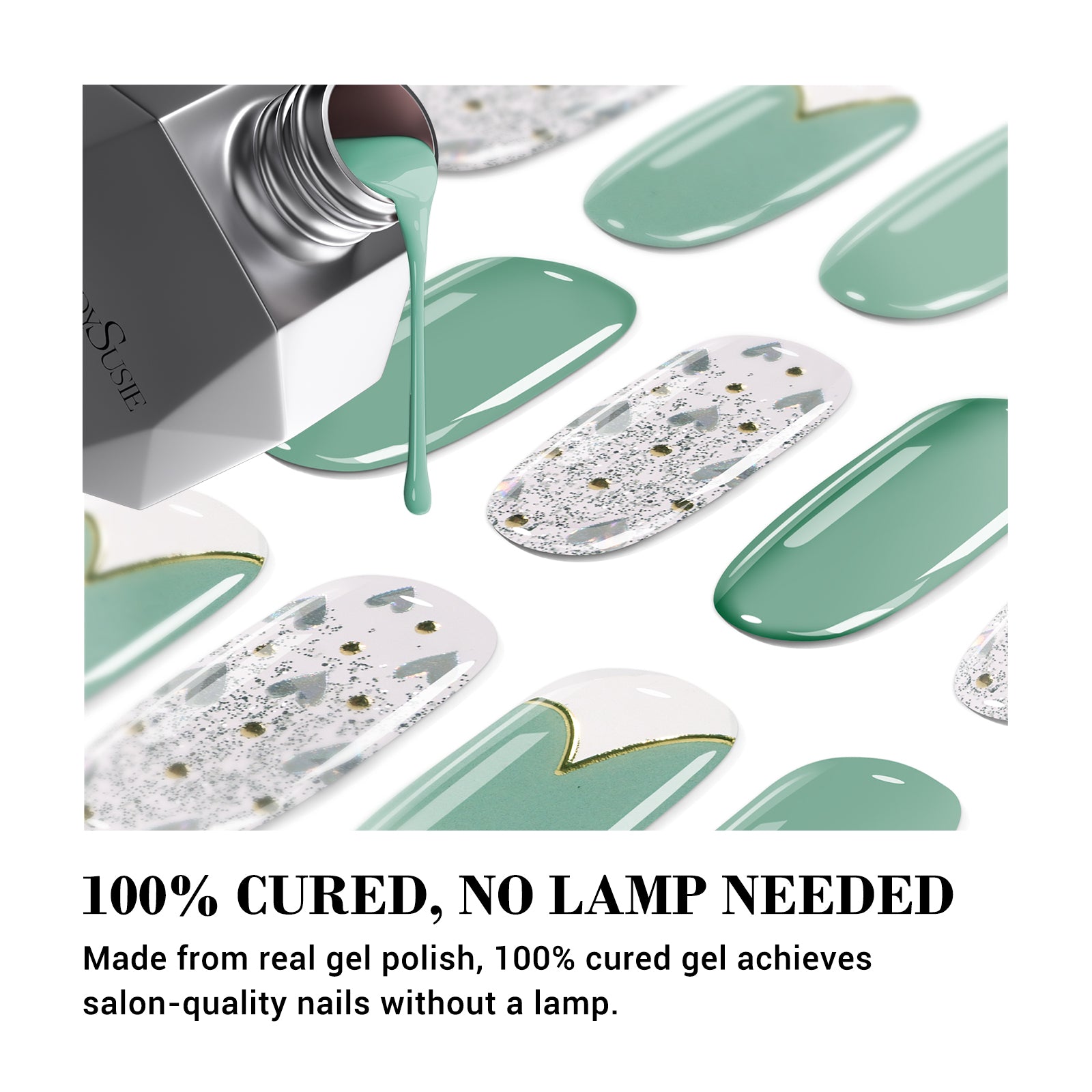 Qcoat Fully Cured Gel Nail Strips - Mint(US ONLY) - 图片2