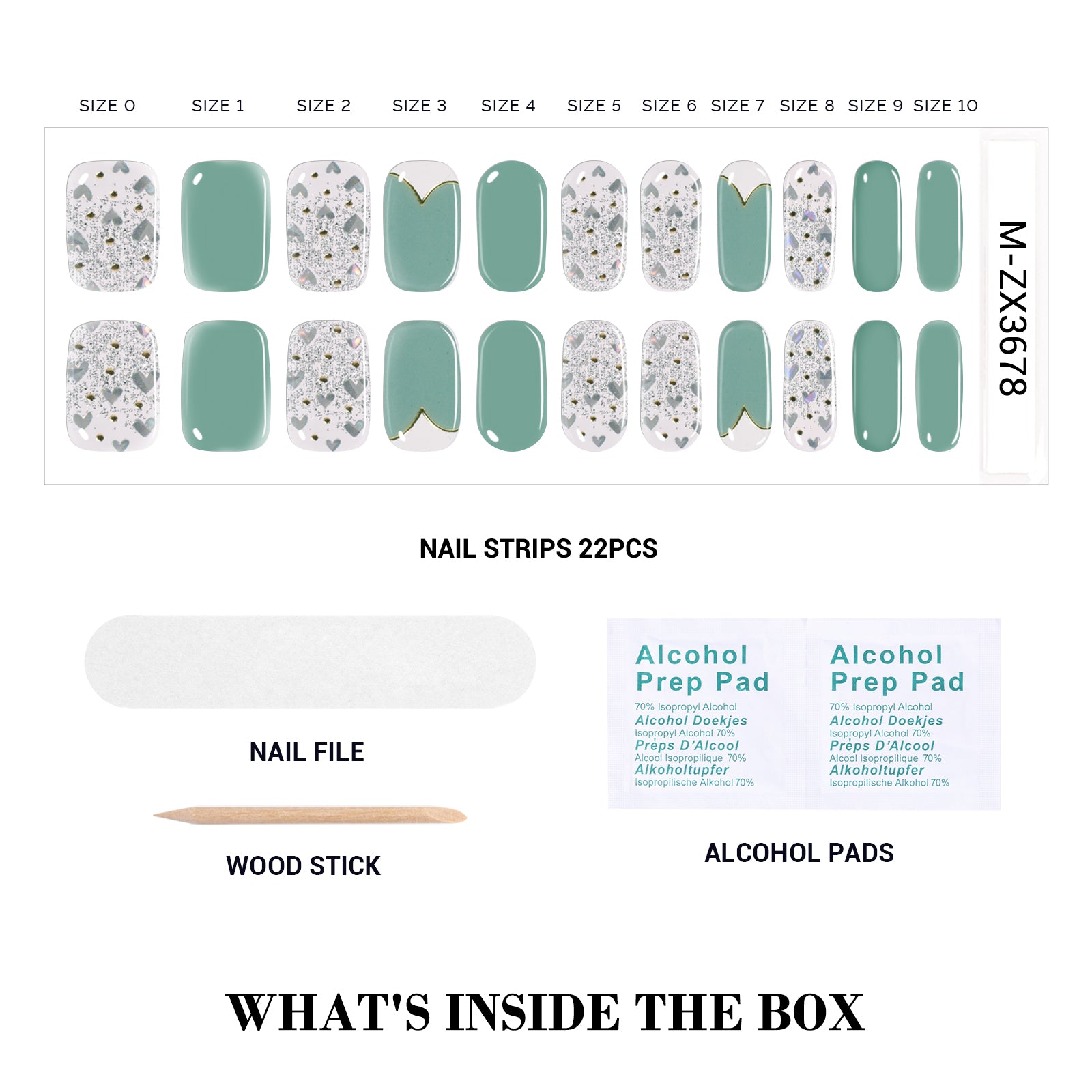 Qcoat Fully Cured Gel Nail Strips - Mint(US ONLY) - 图片4