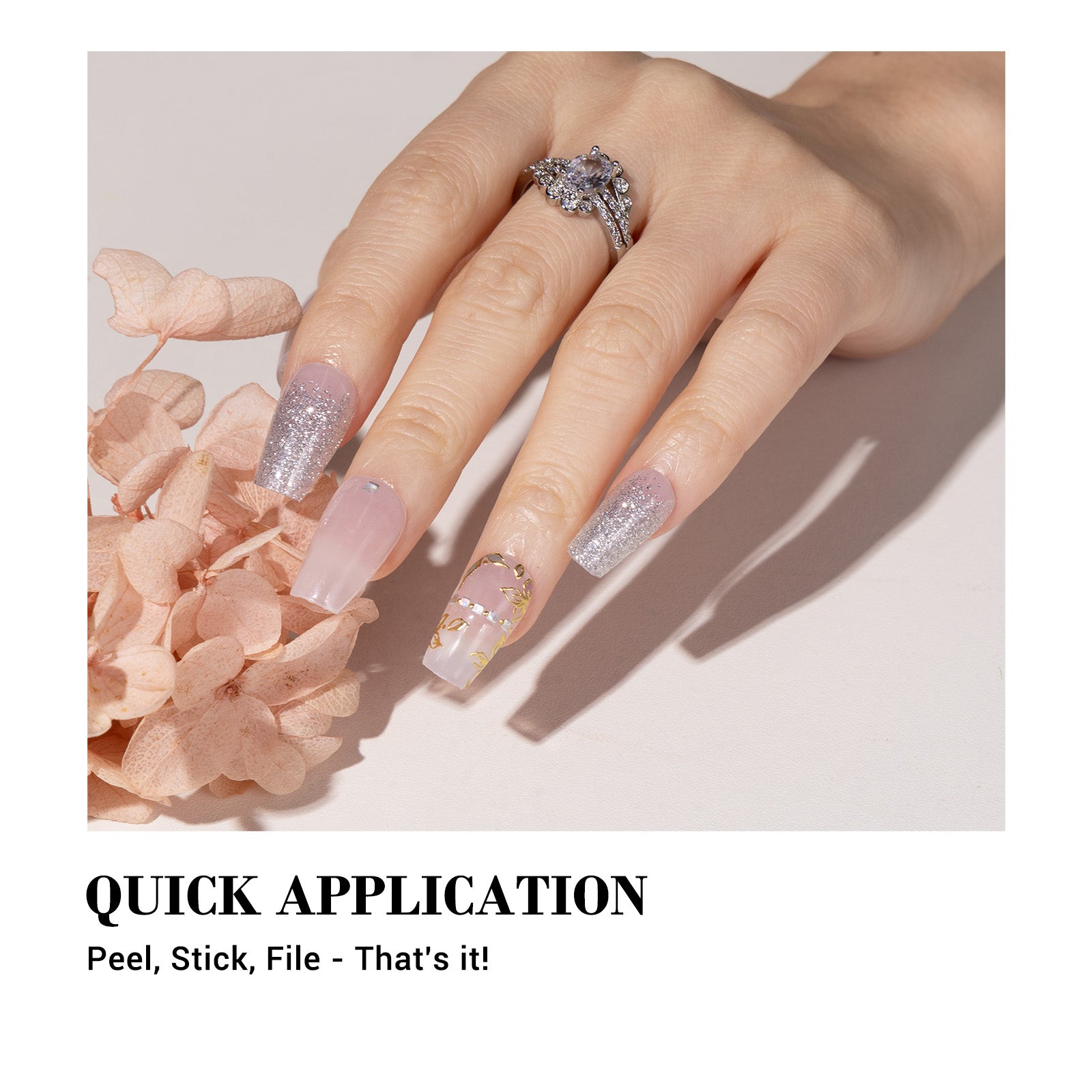Qcoat Fully Cured Gel Nail Strips - Nude Fresh(US ONLY) - 图片4