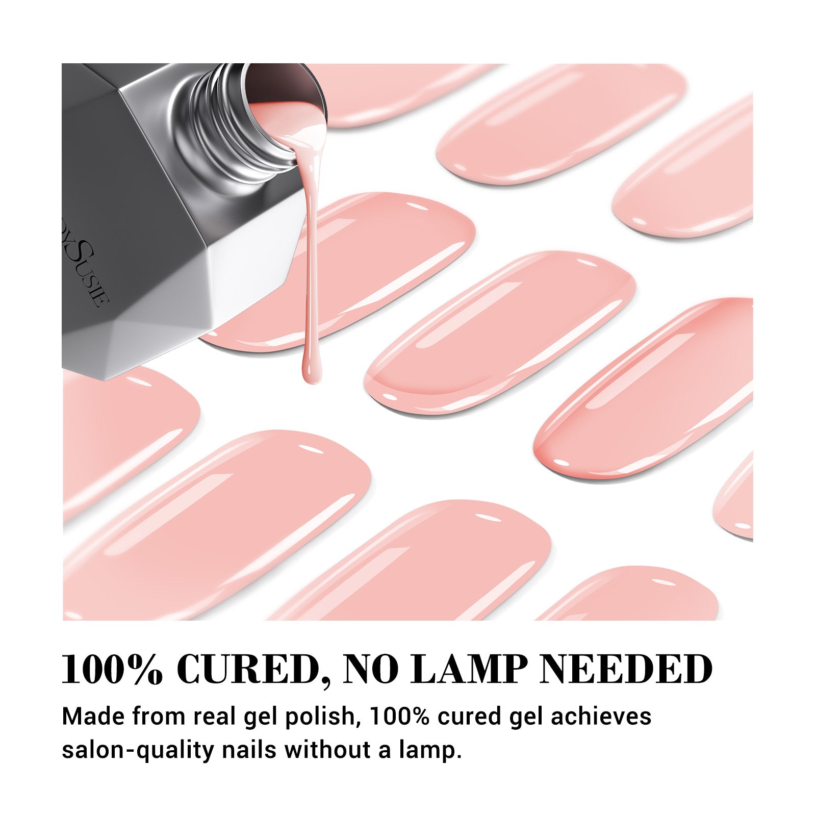 Qcoat Fully Cured Gel Nail Strips - Pastel Pink(US ONLY) - 图片2