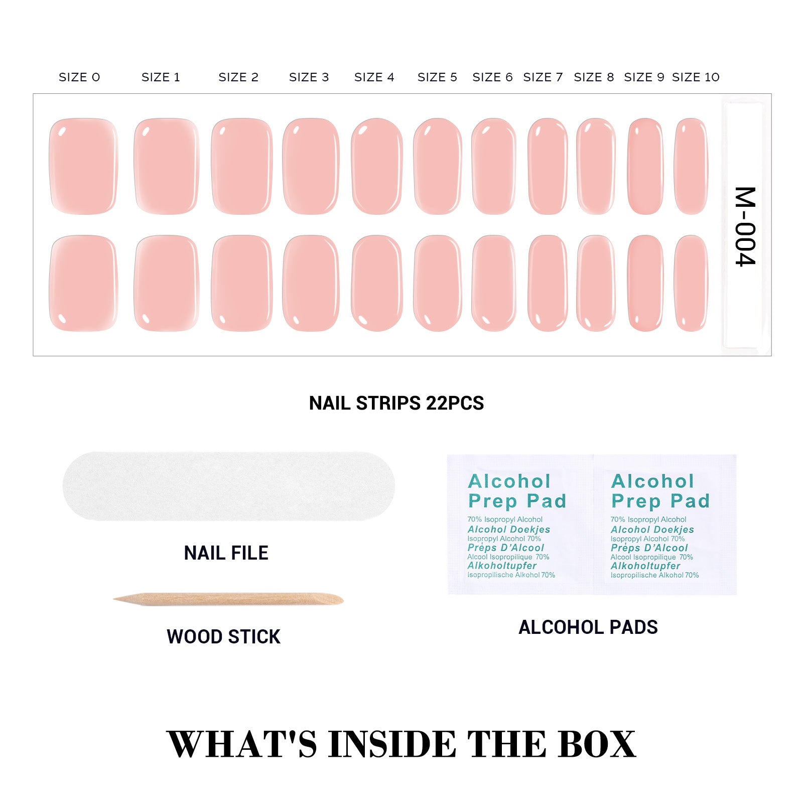 Qcoat Fully Cured Gel Nail Strips - Pastel Pink(US ONLY) - 图片3