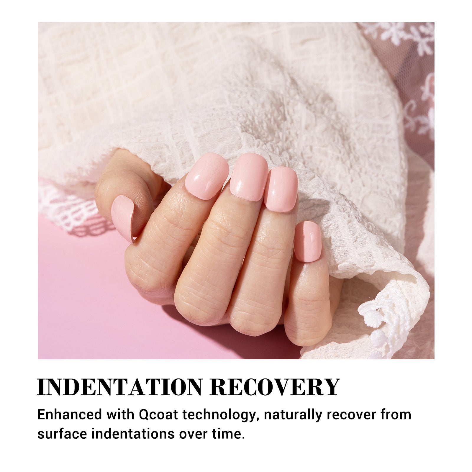 Qcoat Fully Cured Gel Nail Strips - Pastel Pink(US ONLY) - 图片5