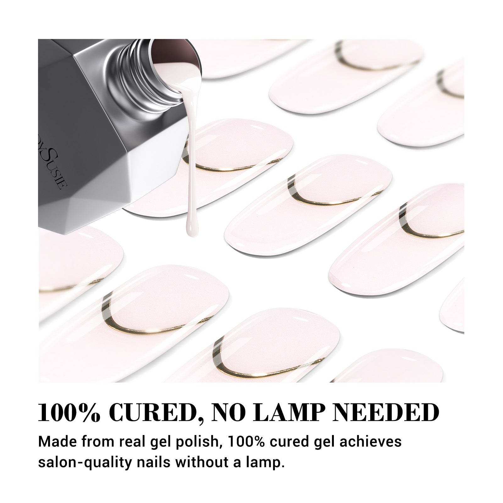 Qcoat Fully Cured Gel Nail Strips - Pink French Tips(US ONLY) - 图片2