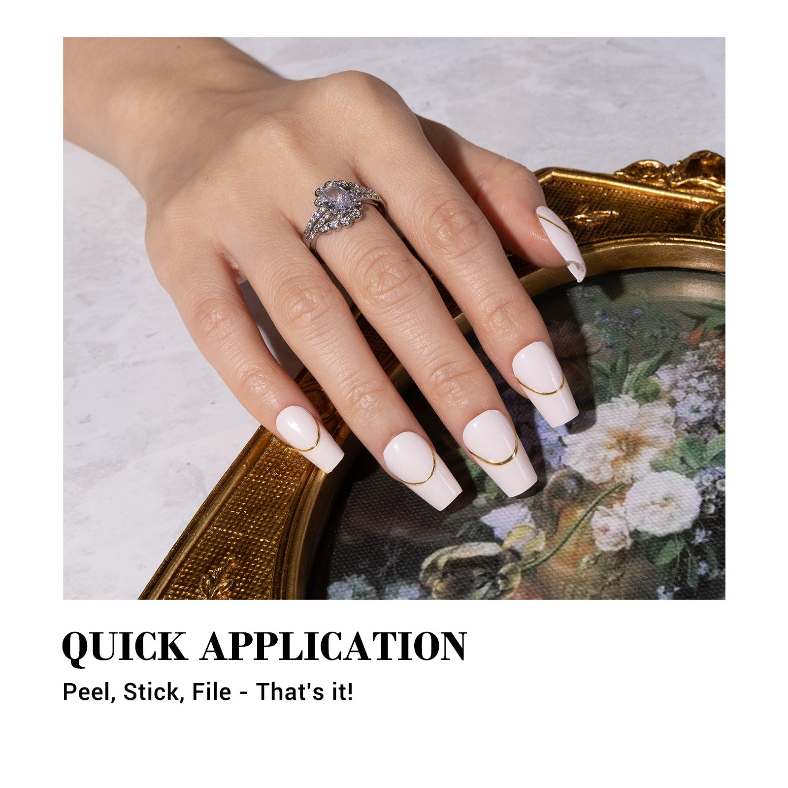 Qcoat Fully Cured Gel Nail Strips - Pink French Tips(US ONLY) - 图片3