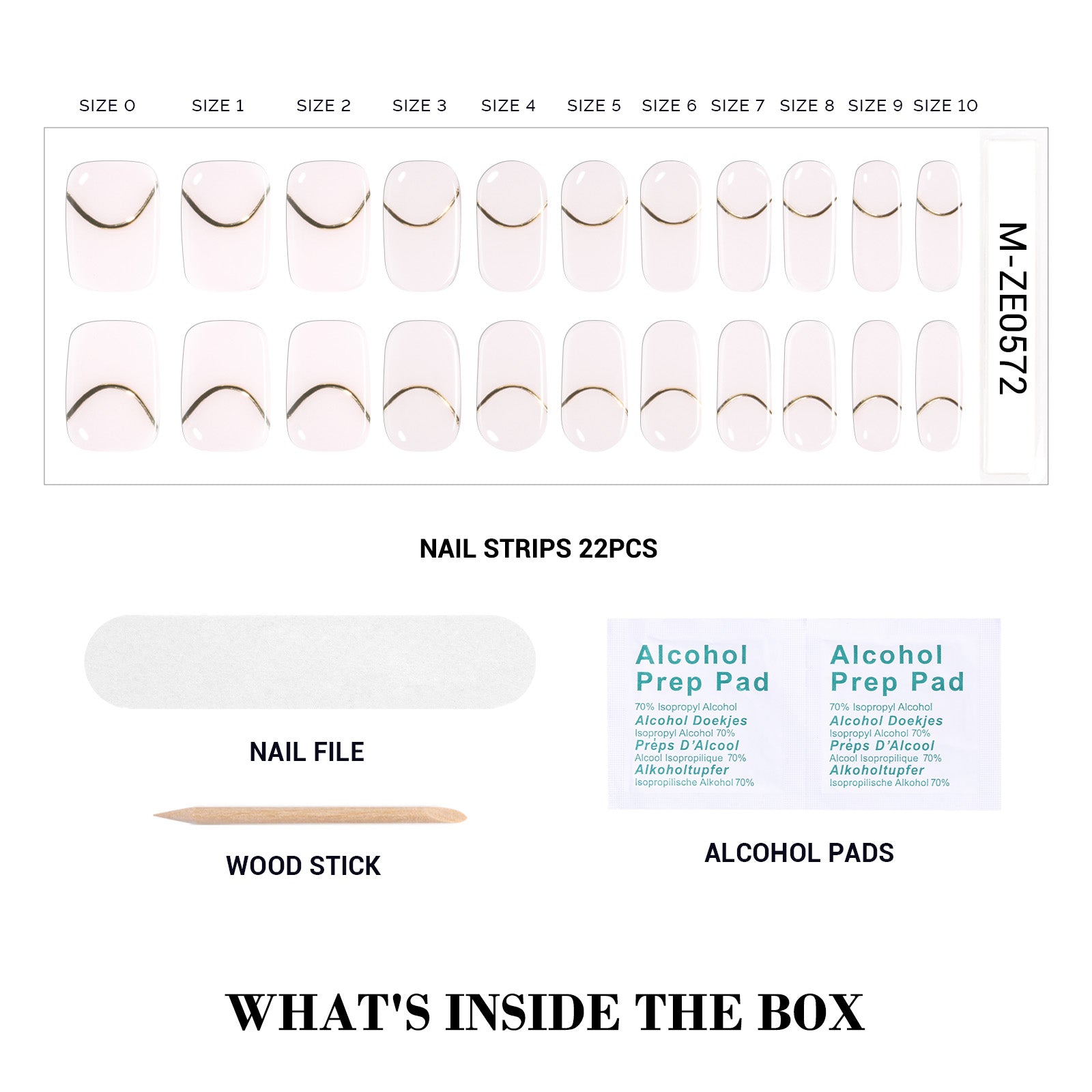 Qcoat Fully Cured Gel Nail Strips - Pink French Tips(US ONLY) - 图片4