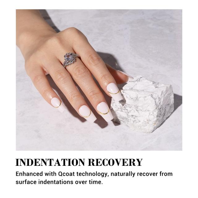 Qcoat Fully Cured Gel Nail Strips - Pink French Tips(US ONLY)