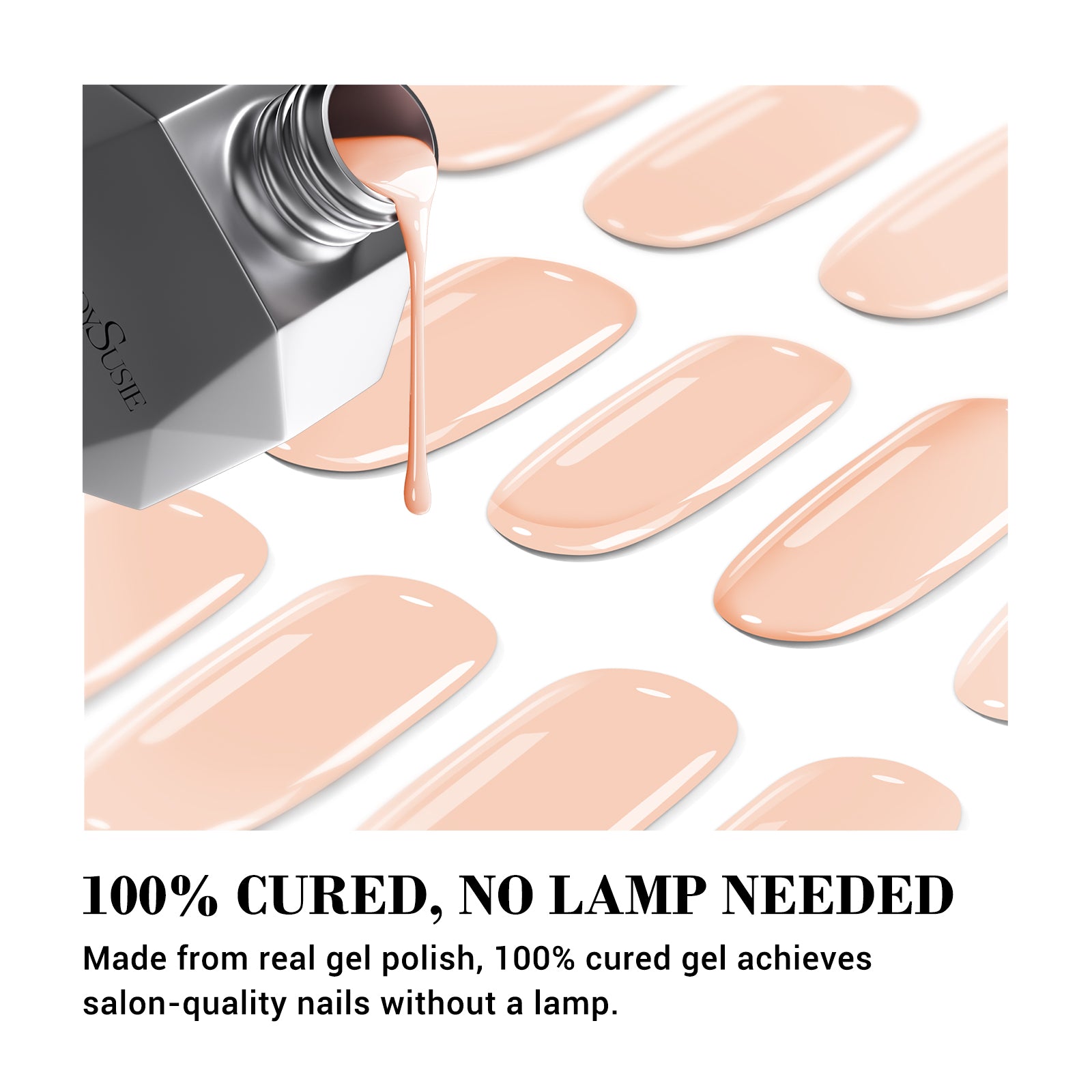 Qcoat Fully Cured Gel Nail Strips - Pinkish Orange(US ONLY) - 图片2