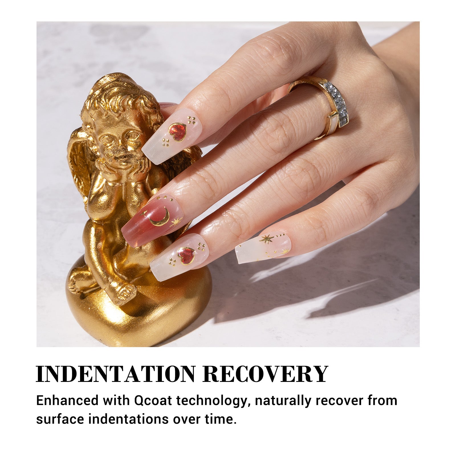 Qcoat Fully Cured Gel Nail Strips - Red Moonlight(US ONLY) - 图片5