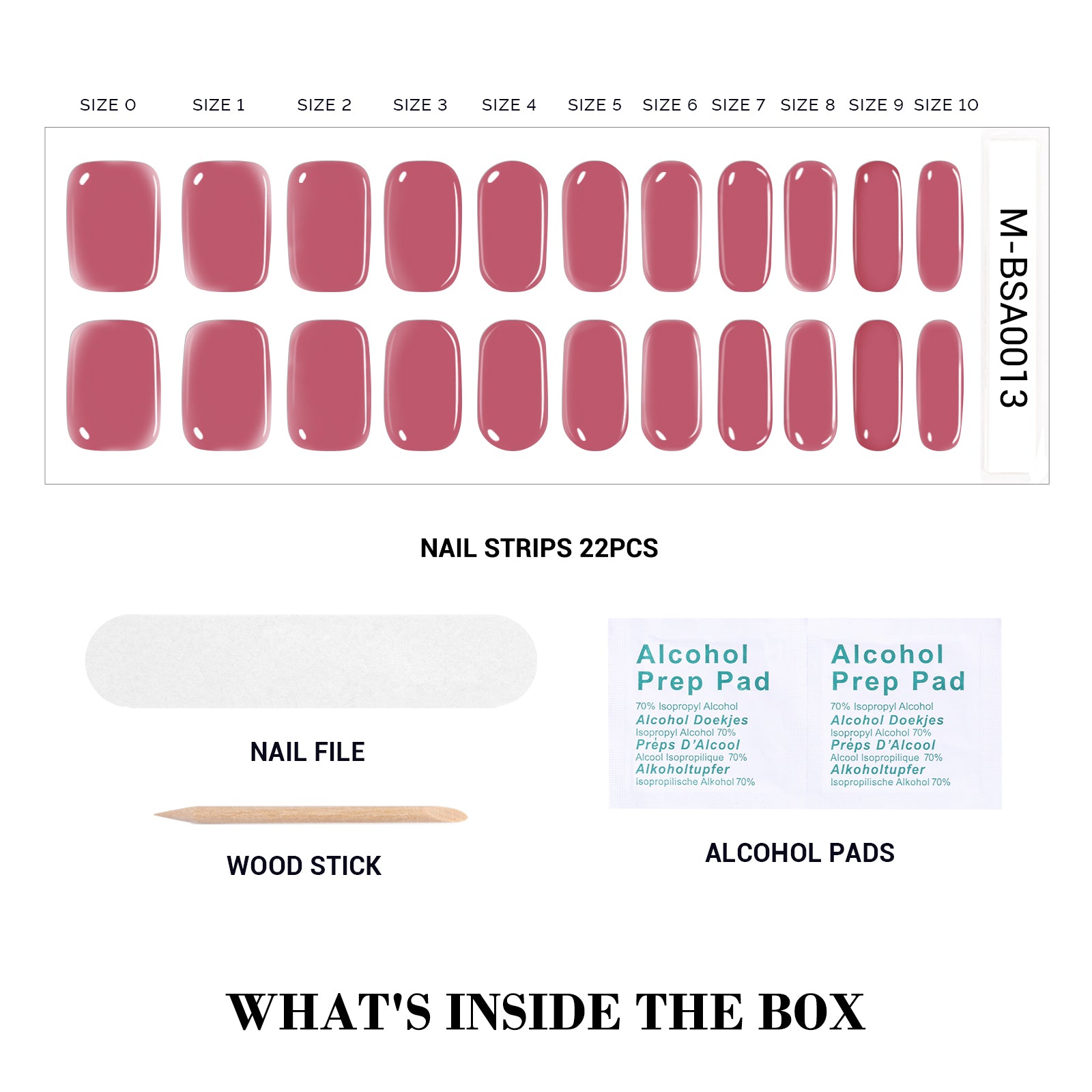 Qcoat Fully Cured Gel Nail Strips - Rose Pink (US ONLY) - 图片3