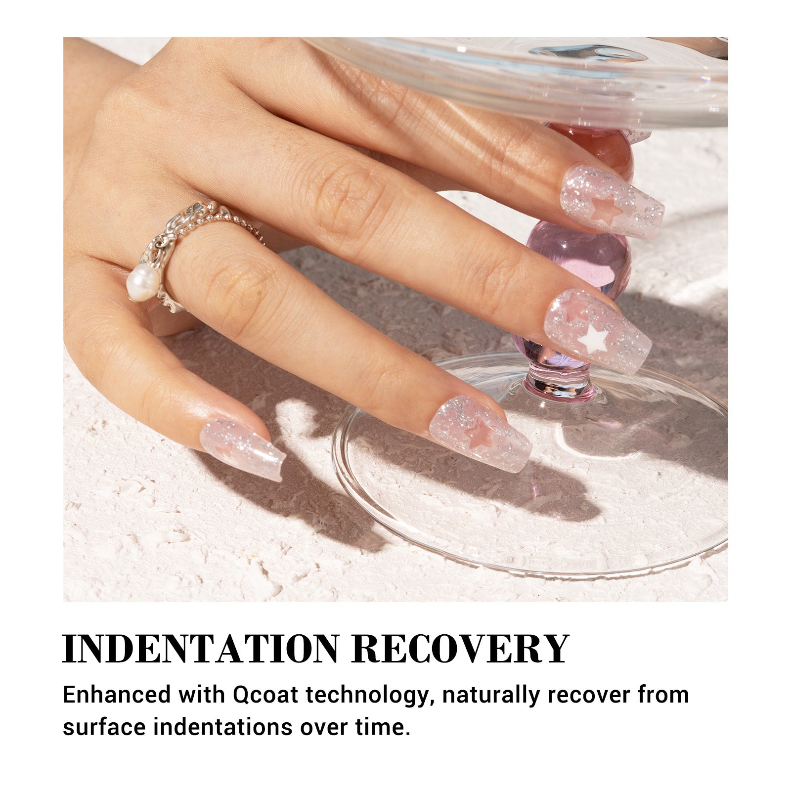 Qcoat Fully Cured Gel Nail Strips - Sliver Stars(US ONLY) - 图片6