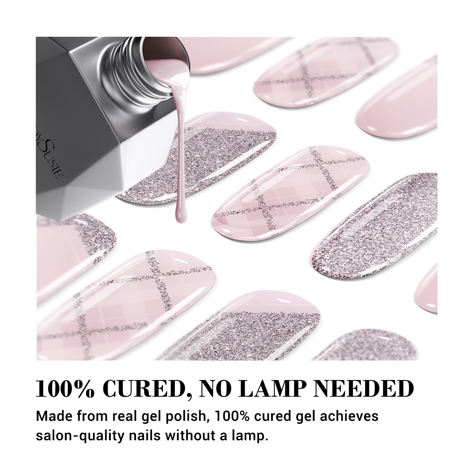 Qcoat Fully Cured Gel Nail Strips - Space French(US ONLY) - 图片6