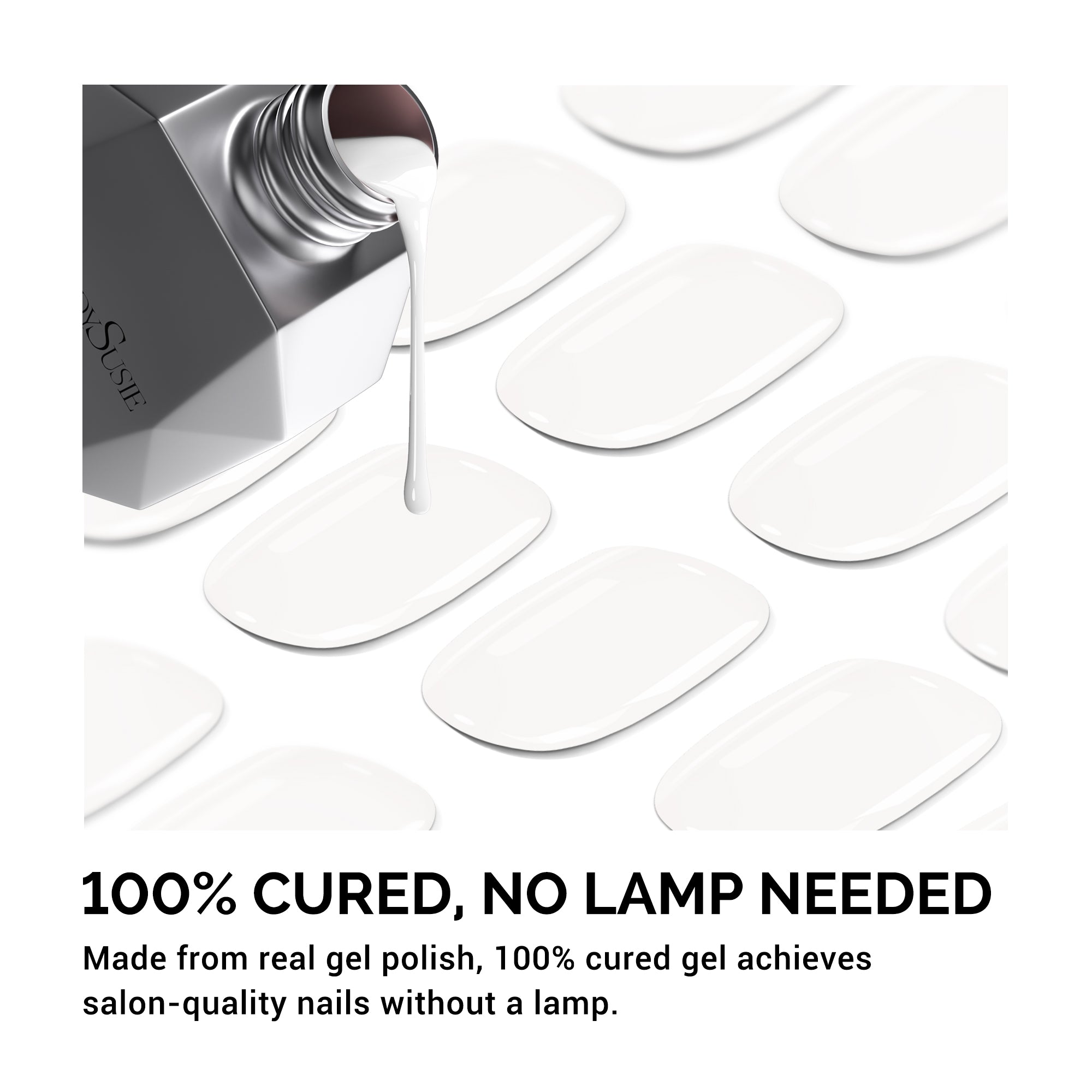 Qcoat Pedicure Fully Cured Gel Nail Strips-White(US ONLY) - 图片2