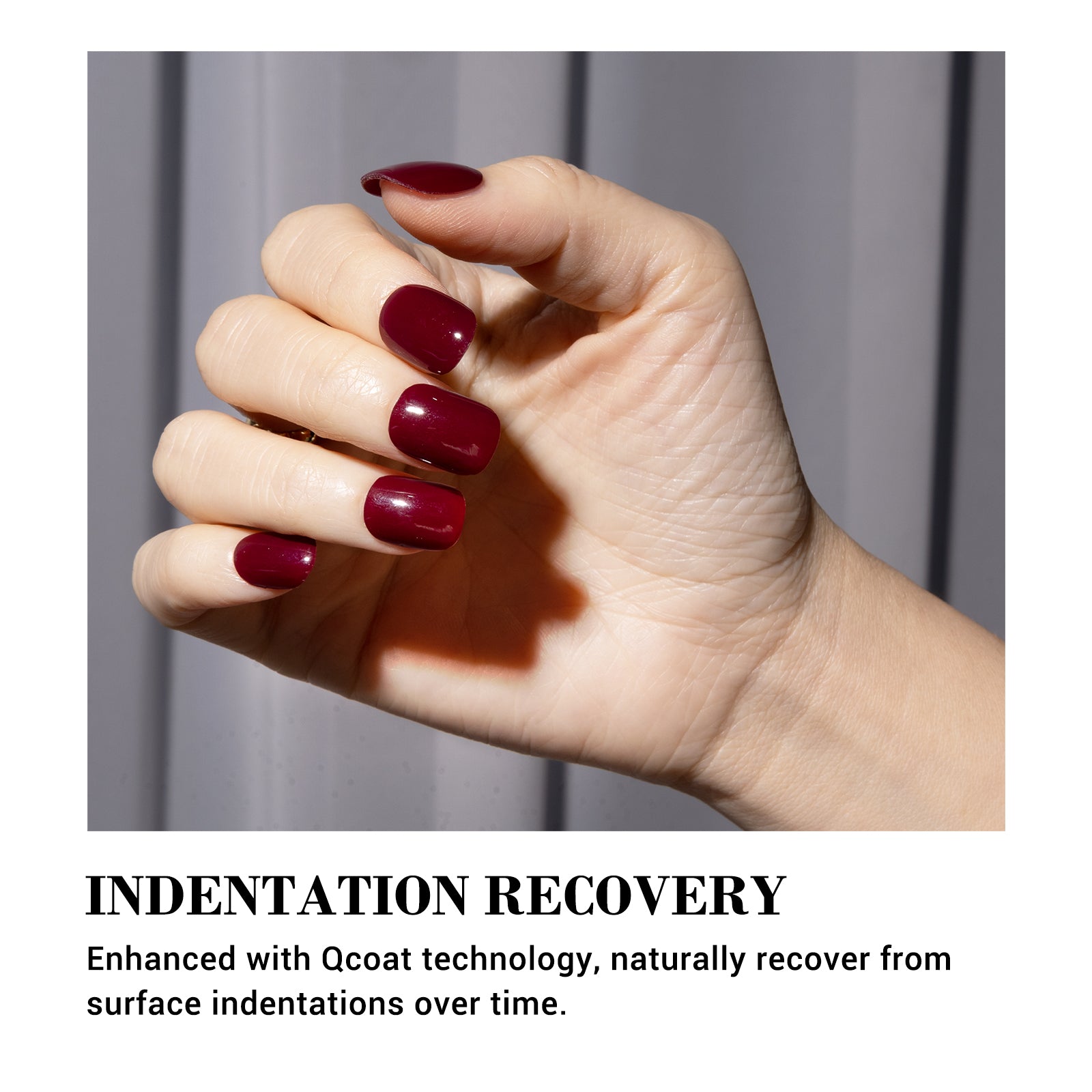Qcoat Fully Cured Gel Nail Strips - Wine Red(US ONLY) - 图片5