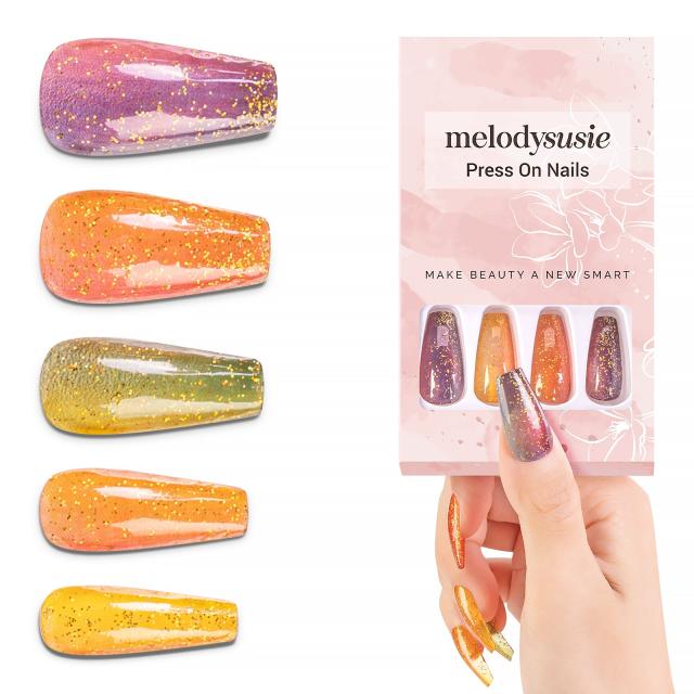 Rainbow Acrylic Press On Nails Kits