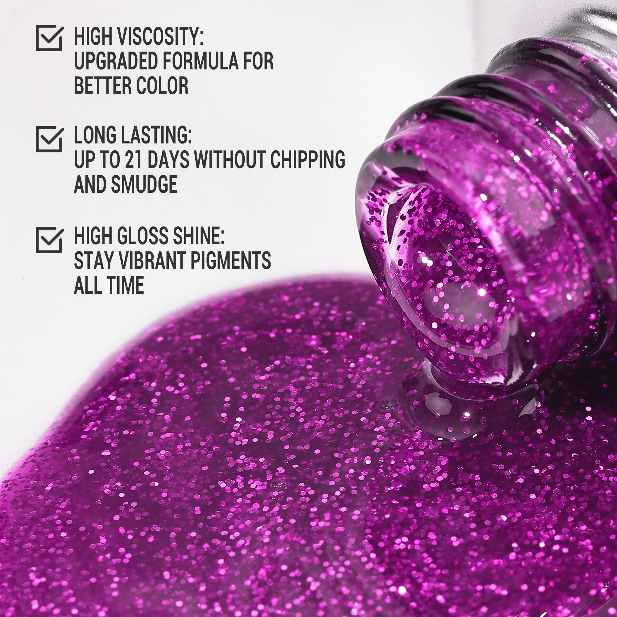 Z026 Rave Magenta - TPO-Free Thick Gel Nail Polish(15ml) - 图片2