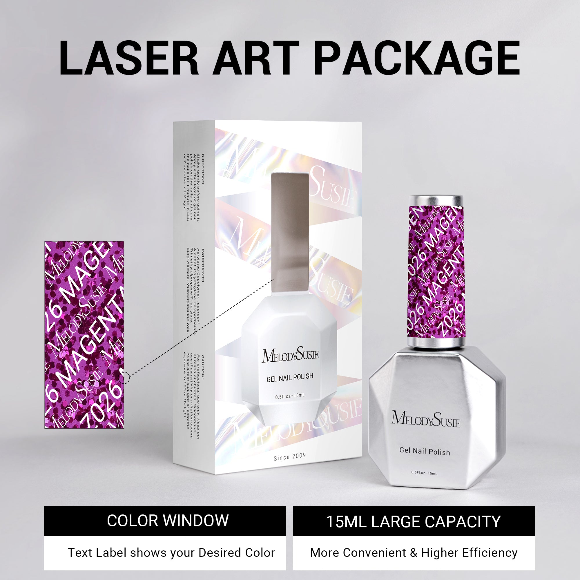 Z026 Rave Magenta - TPO-Free Thick Gel Nail Polish(15ml) - 图片4