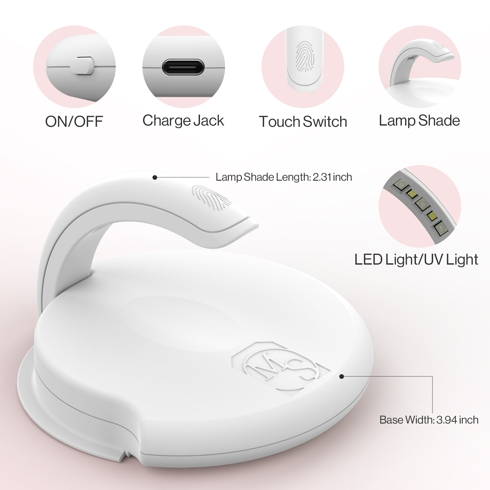 Rechargeable P-Art05M Mini 2 in 1 LED/UV Nail Art Lamp - 图片2