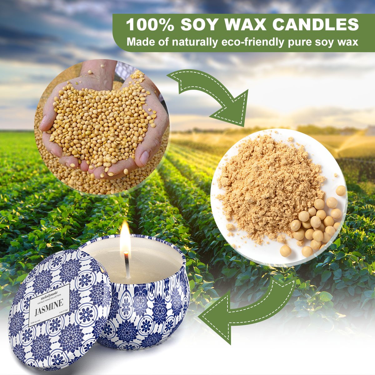 Relief Sleep Scented Candle Set - 图片3