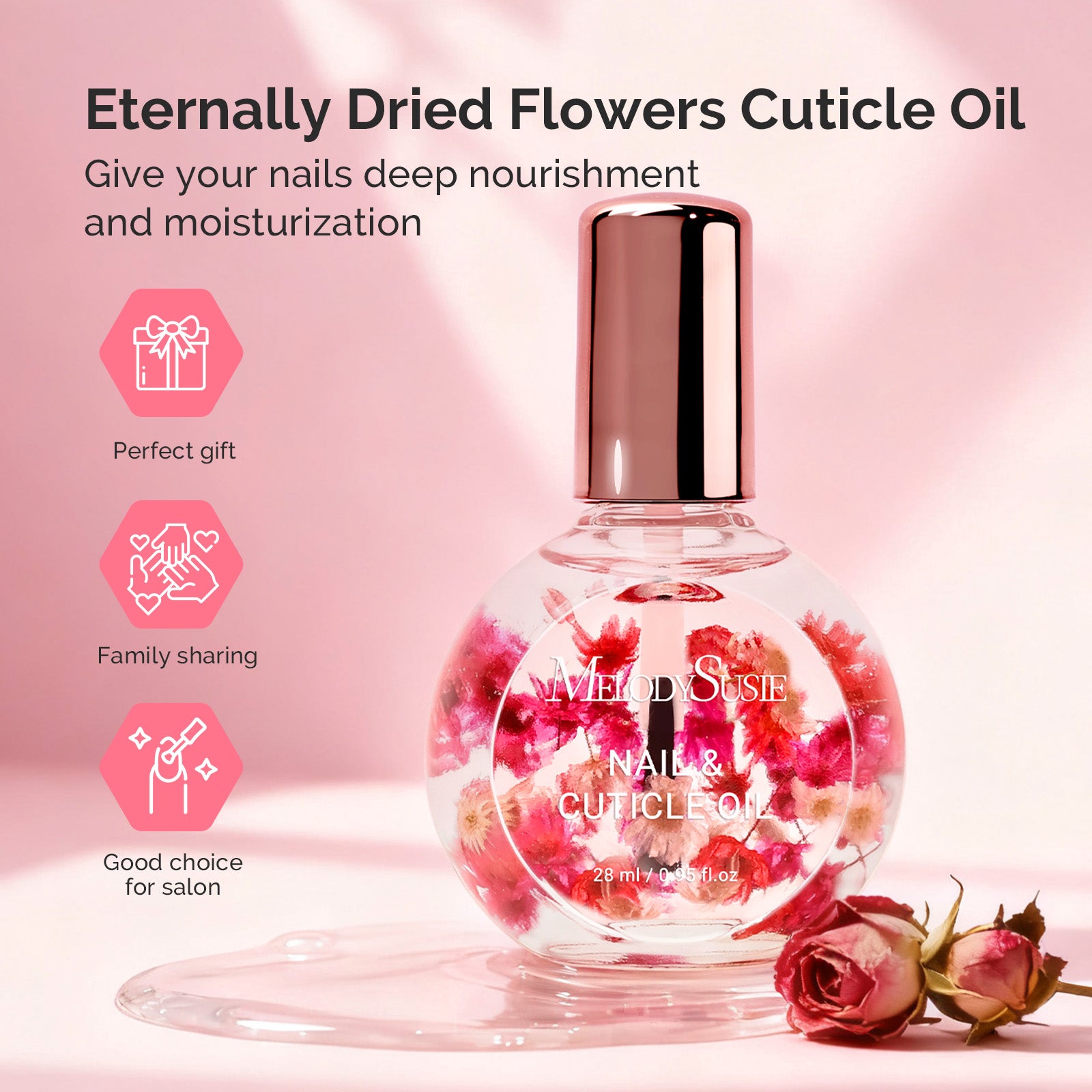 Rose Cuticle Oil 28ml 0.95 fl. Oz - 图片2