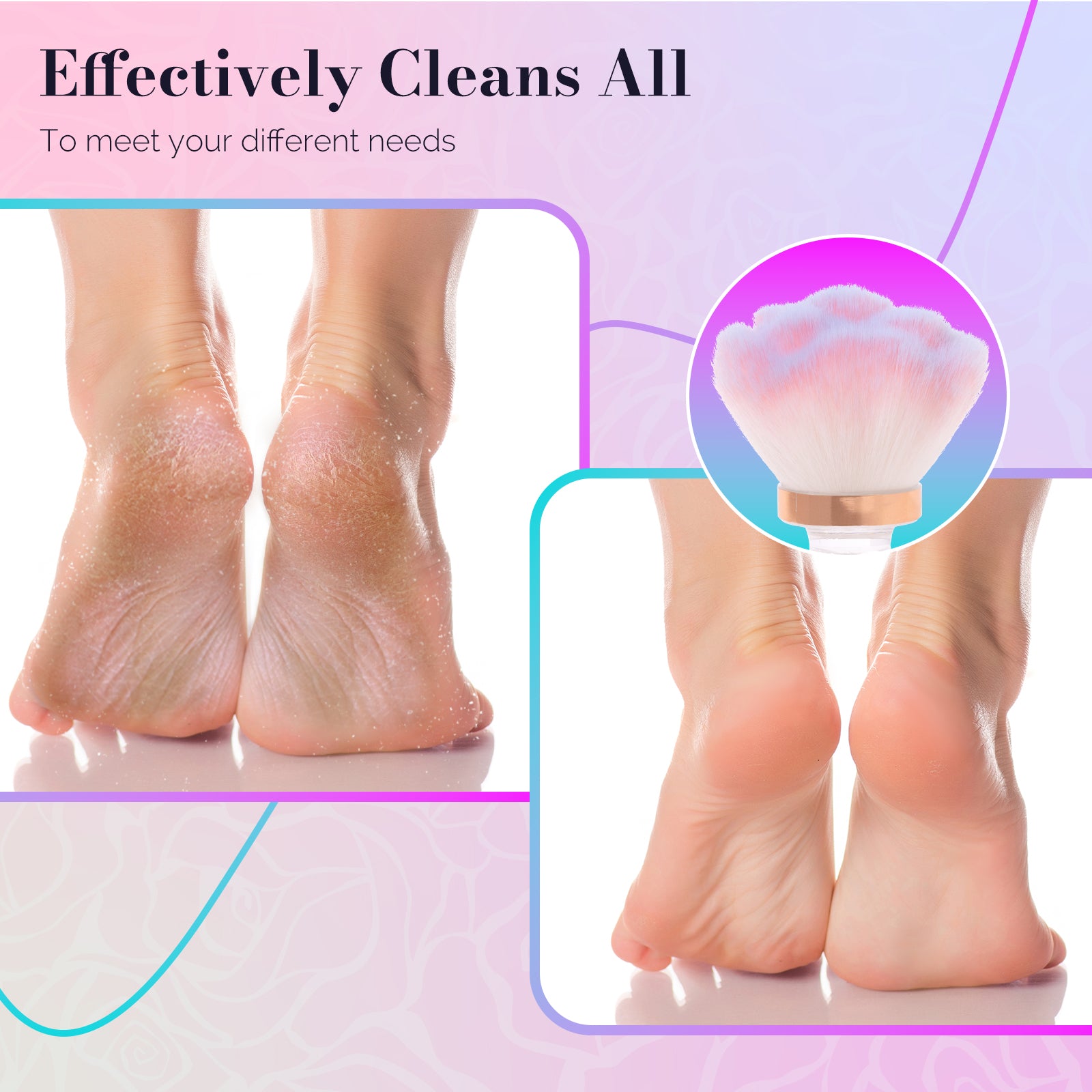 Rose Shaped Nail Dust Remover Brush - Small Size - 图片5