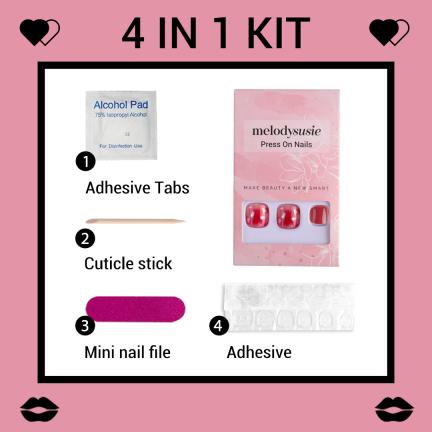 Ruby Acrylic Press On Nails Kits