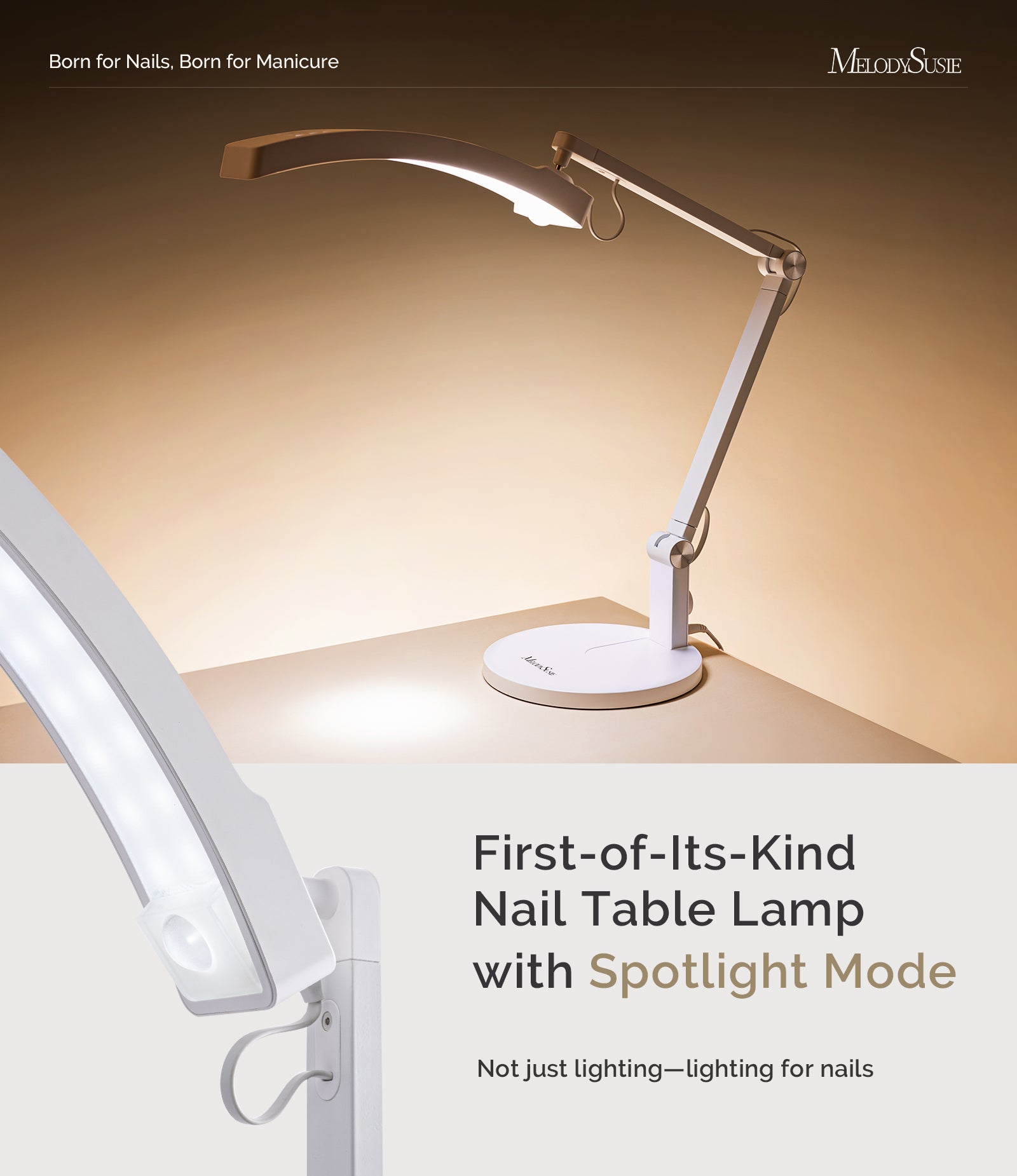 S-Pro25A Nail-Focused 3-Mode Manicure Table Lamp without Nail Lamp - 图片2