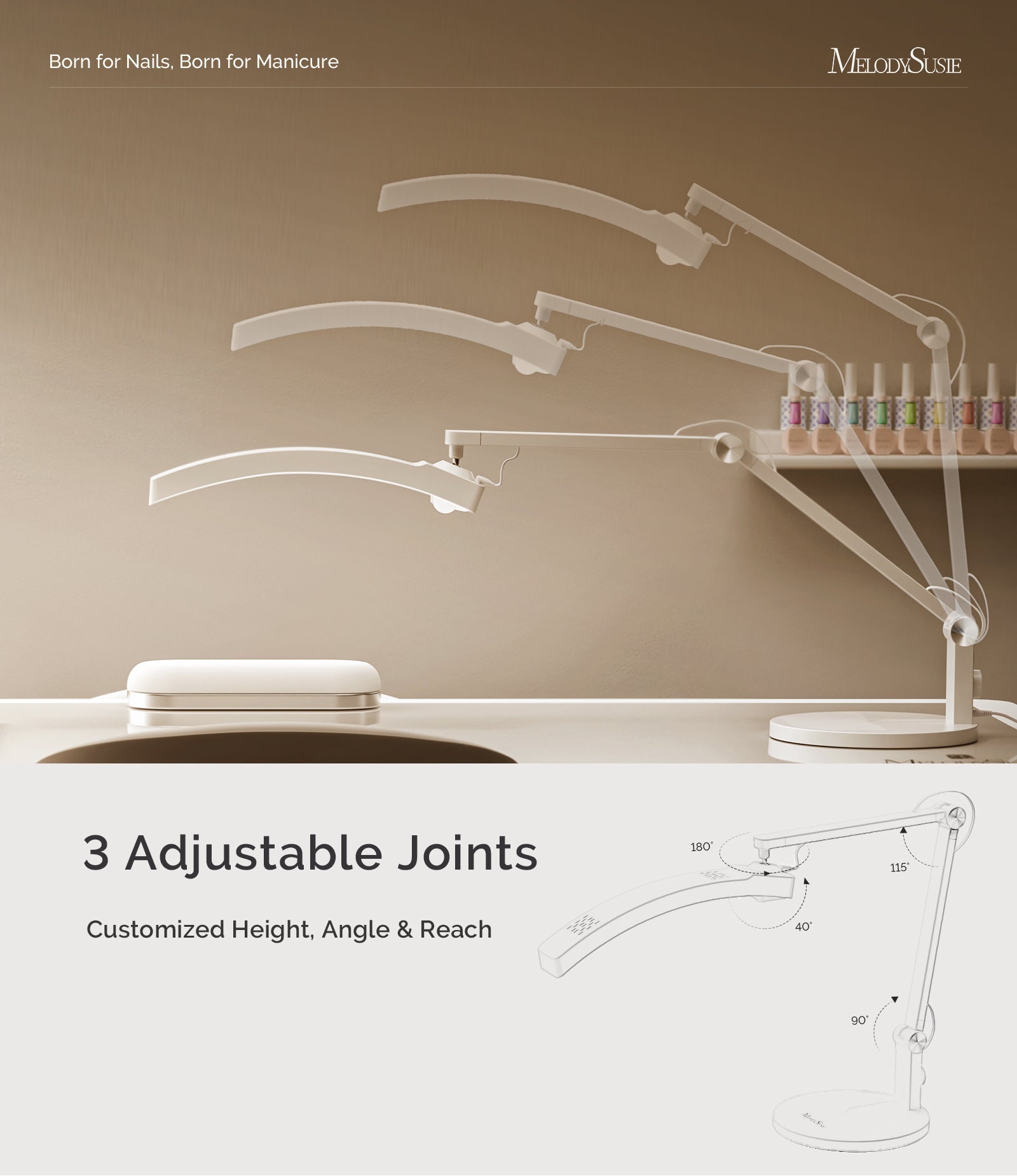 S-Pro25A Nail-Focused 3-Mode Manicure Table Lamp without Nail Lamp - 图片6