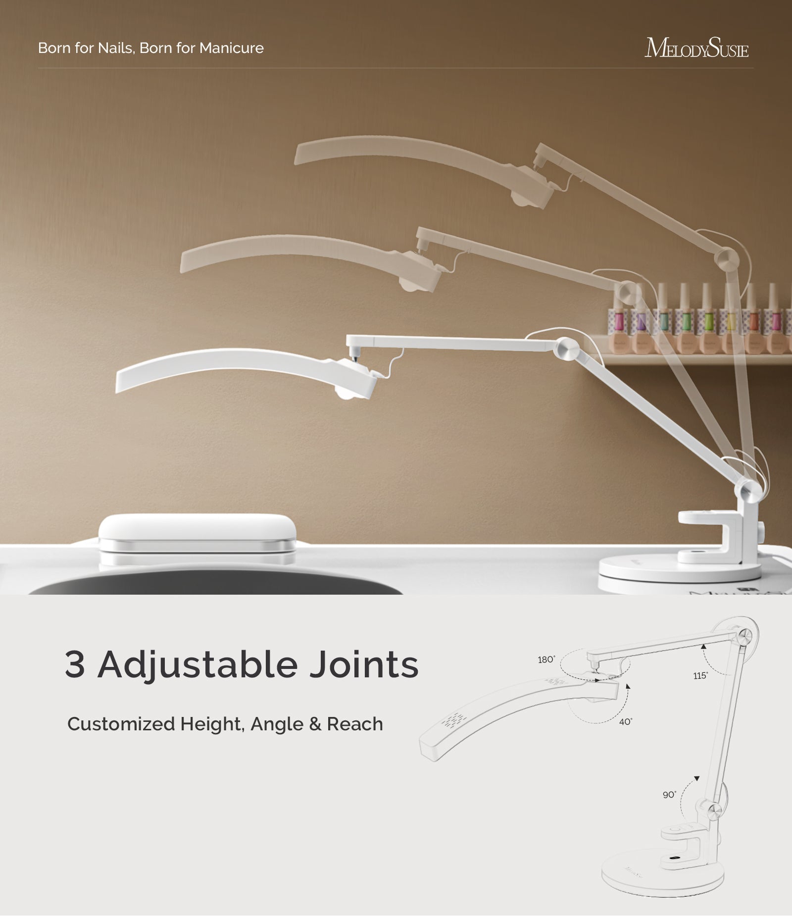 S-Pro29G Nail-Focused 3-Mode Manicure Table Lamp Pack for 5-6 - 图片7