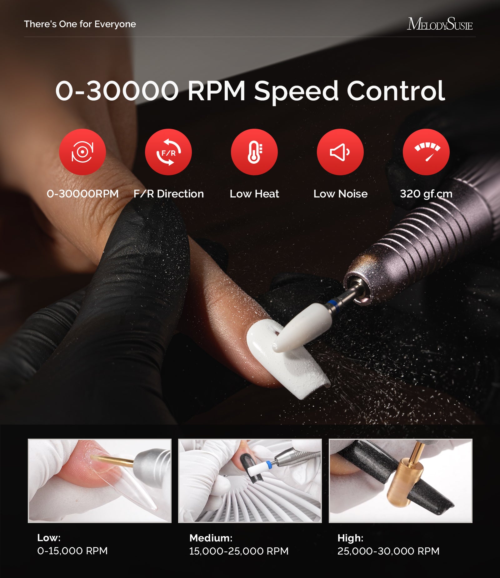 SC320A Desktop Multifunctional Rechargeable Nail Drill 30,000RPM - Pink - 图片5