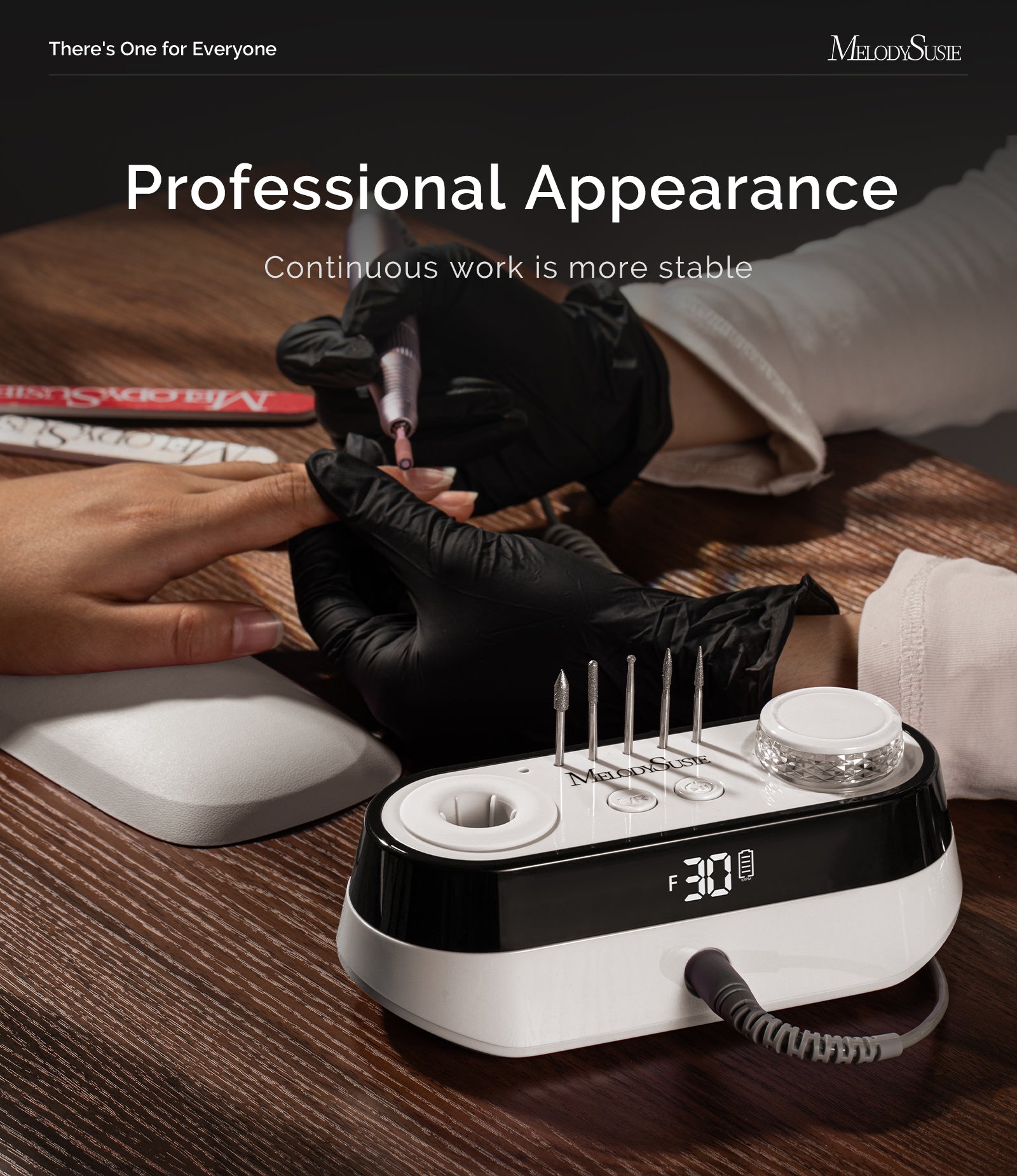 SC320A Desktop Multifunctional Rechargeable Nail Drill 30,000RPM - White - 图片6