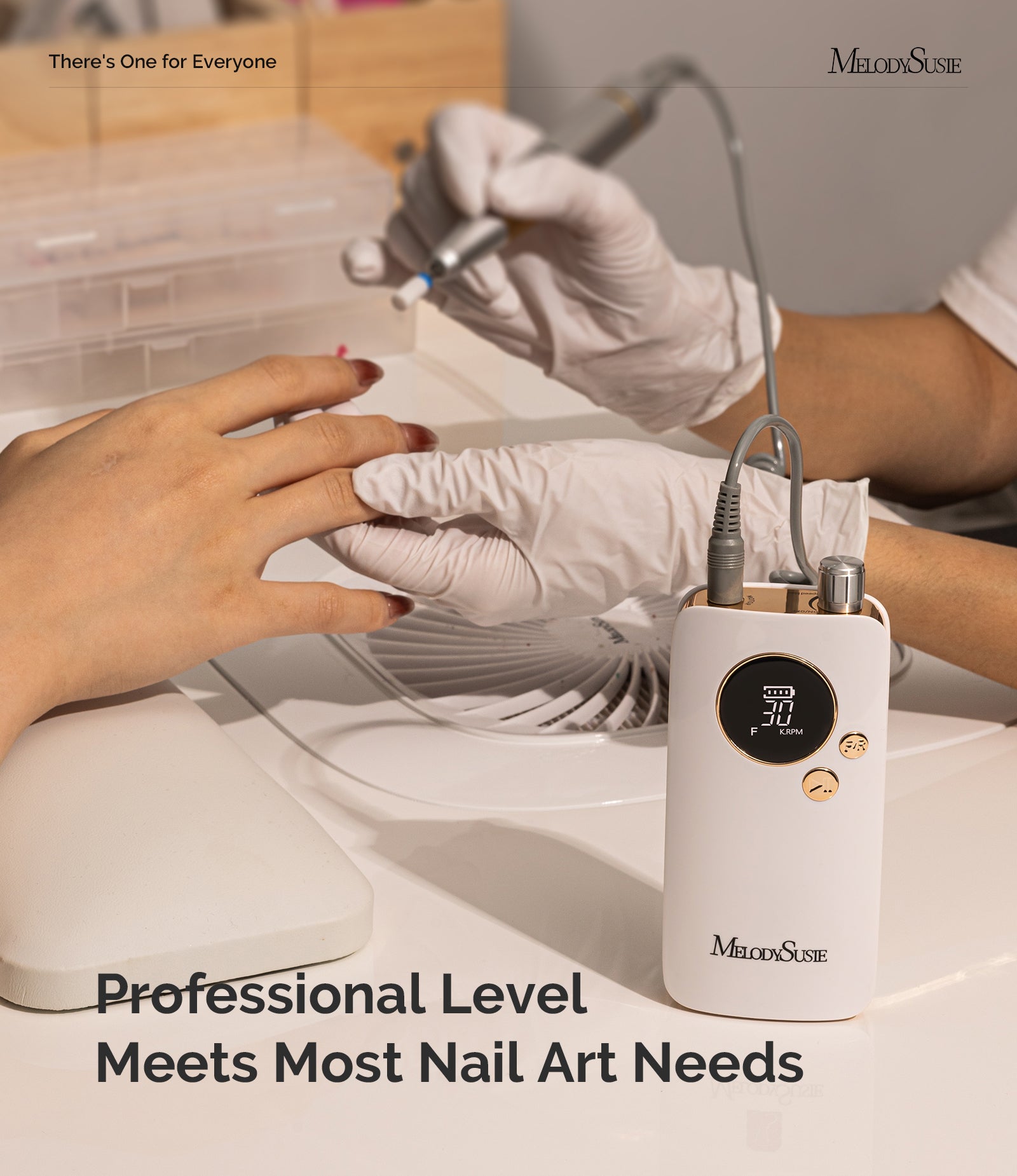 SC320F Clip-On Rechargeable Nail Drill 30,000RPM - White - 图片5