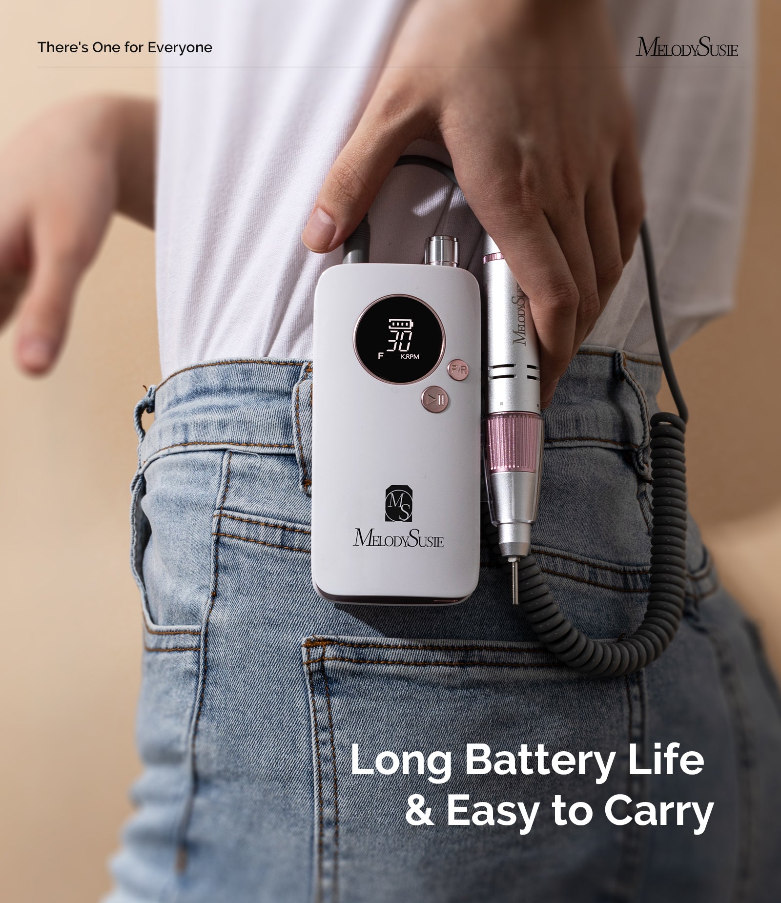 SC320F Rechargeable Nail Drill 30,000RPM Set - 图片8