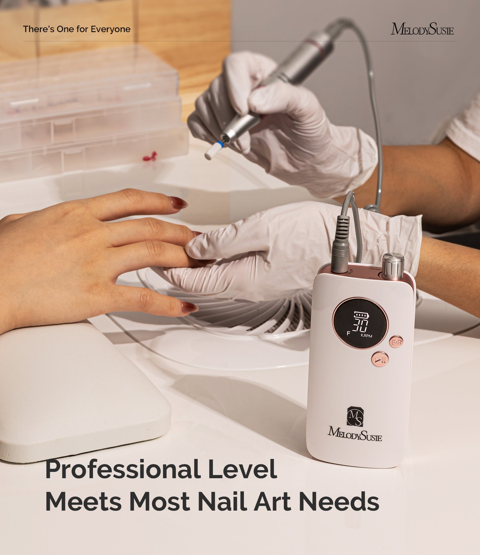 SC320F Rechargeable Nail Drill 30,000RPM Set - 图片3