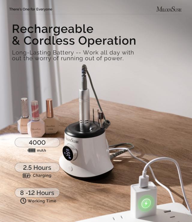 SC320G Desktop Multifunctional Rechargeable Nail Drill 30,000RPM