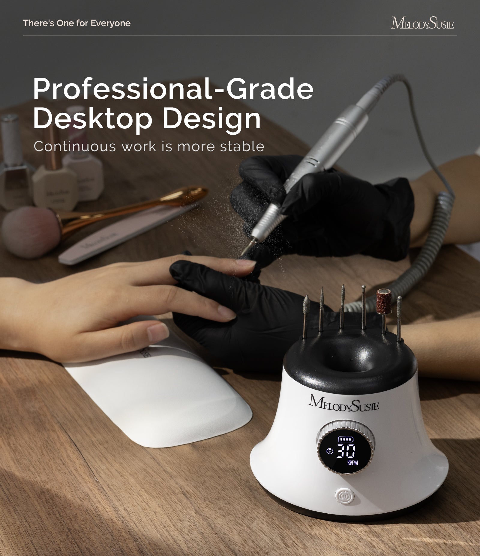 SC320G Desktop Multifunctional Rechargeable Nail Drill 30,000RPM - 图片2