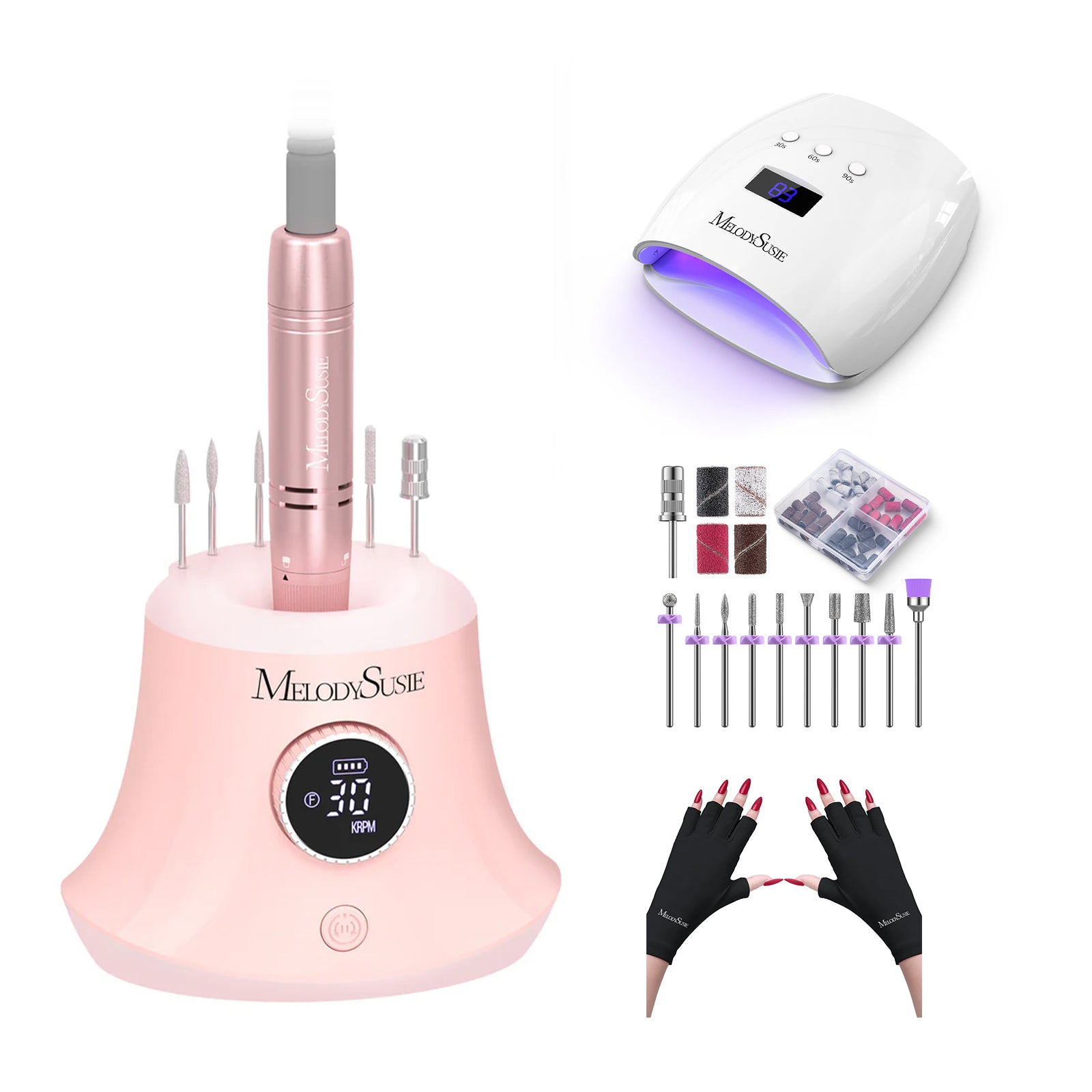 SC320G Desktop Multifunctional Rechargeable Nail Drill 30,000RPM - 图片11