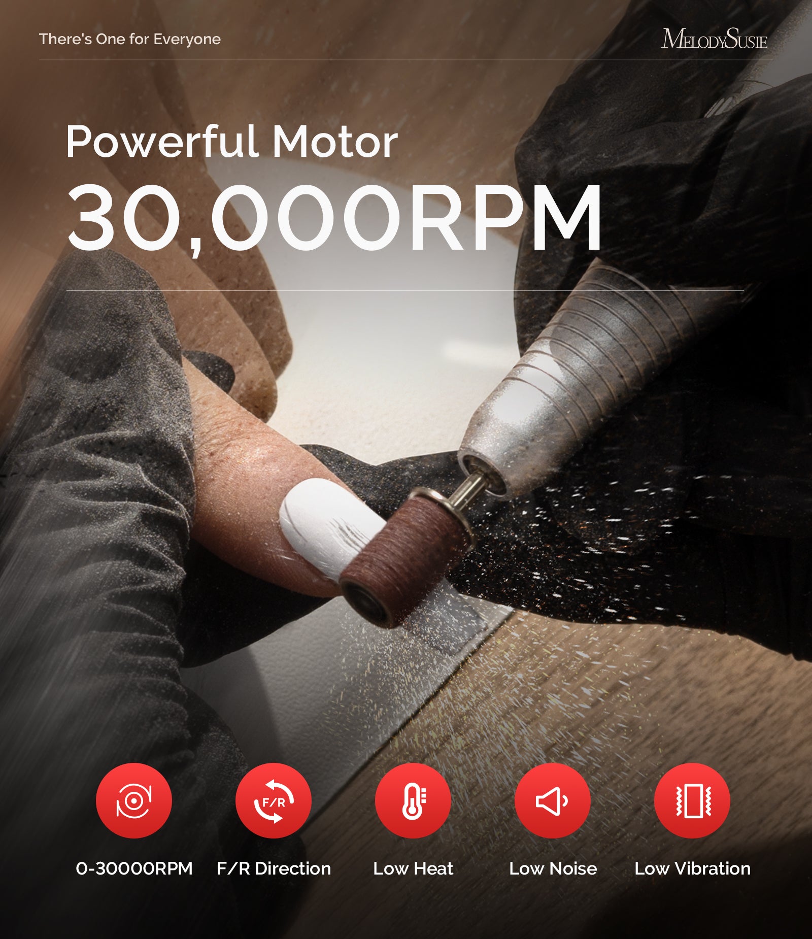 SC320G Desktop Multifunctional Rechargeable Nail Drill 30,000RPM - 图片4