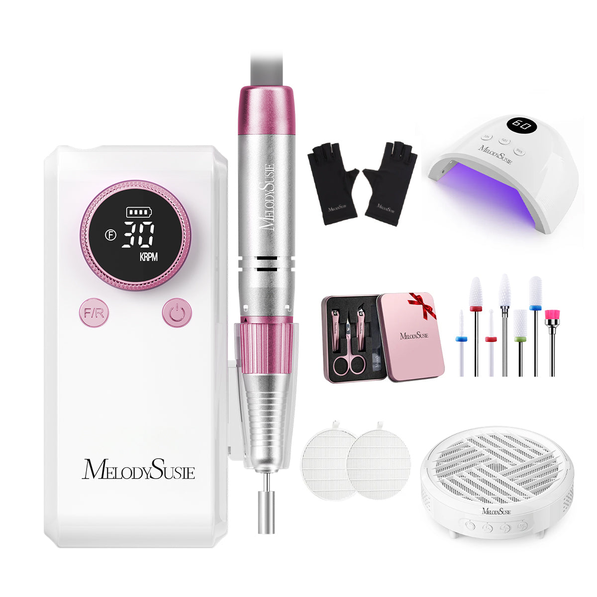 SC330G Clip-On Rechargeable 2-in-1 Nail Drill with Built-In Stand 30,000RPM - 图片11