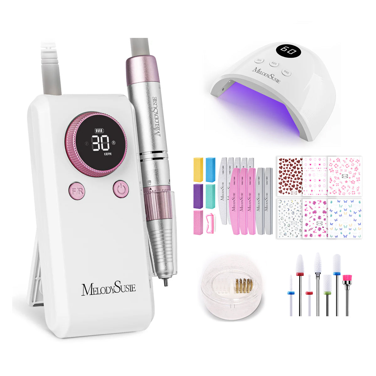 SC330G Clip-On Rechargeable 2-in-1 Nail Drill with Built-In Stand 30,000RPM - 图片7