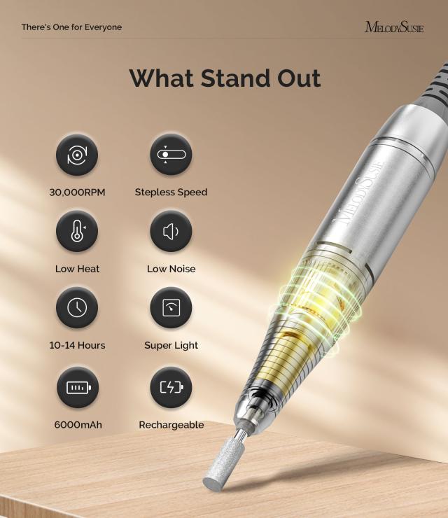 Scamander(SC320H) Clip-On Rechargeable Nail Drill 30,000RPM