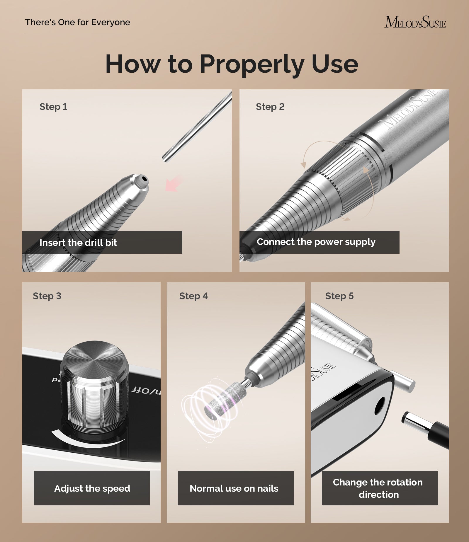 Scamander(SC320H) Clip-On Rechargeable Nail Drill 30,000RPM - 图片5
