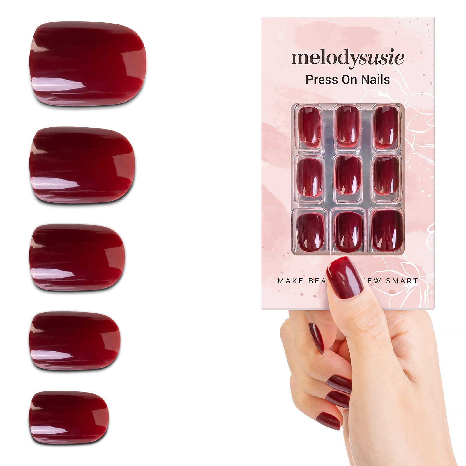 Scarlet Acrylic Press On Nails Kits