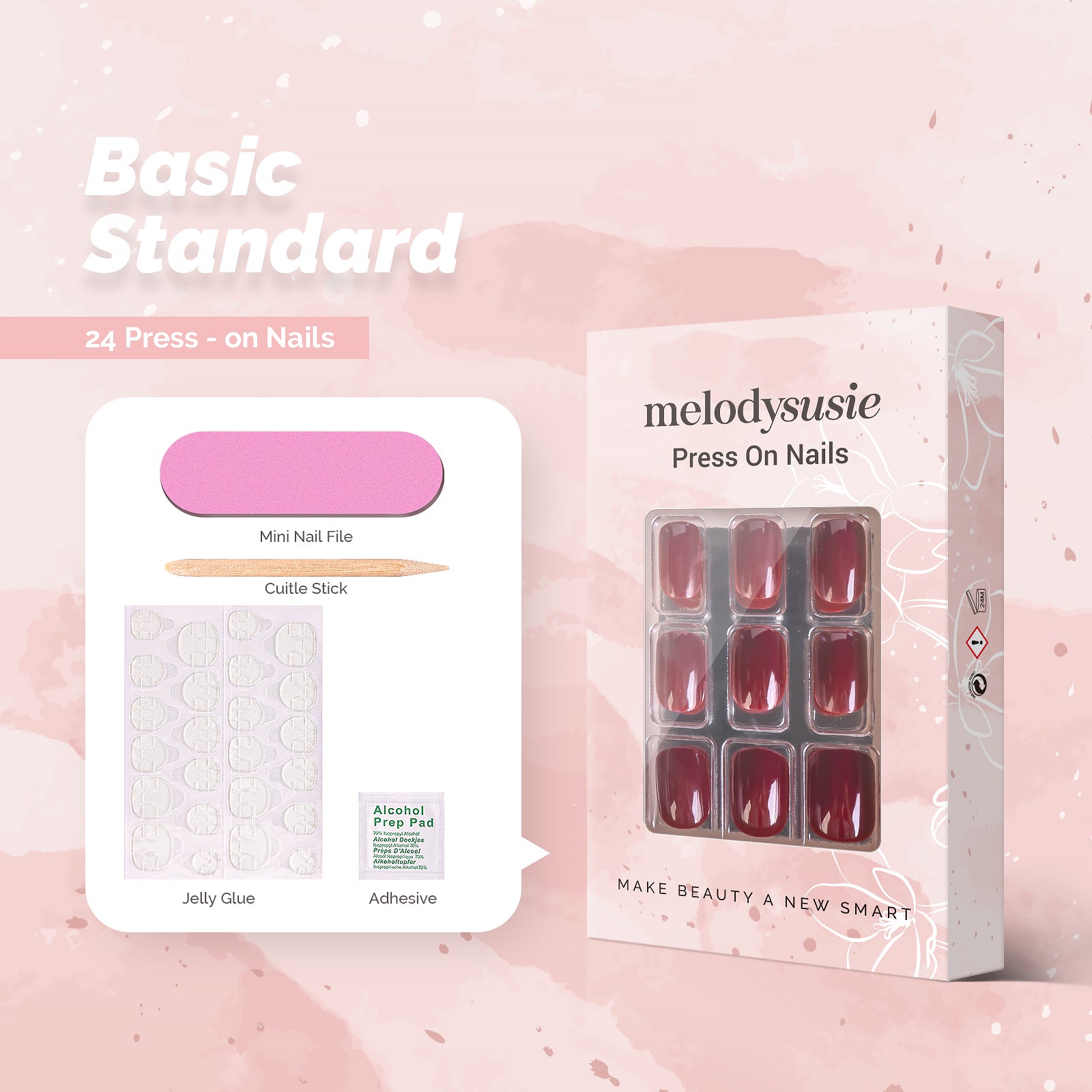 Scarlet Acrylic Press On Nails Kits - 图片3