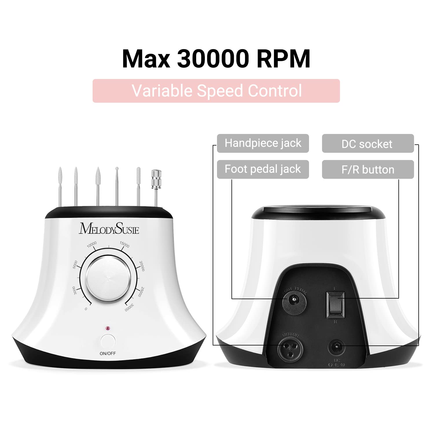 Scarlet(SC320I) Electric Nail Drill 30,000RPM - 图片3