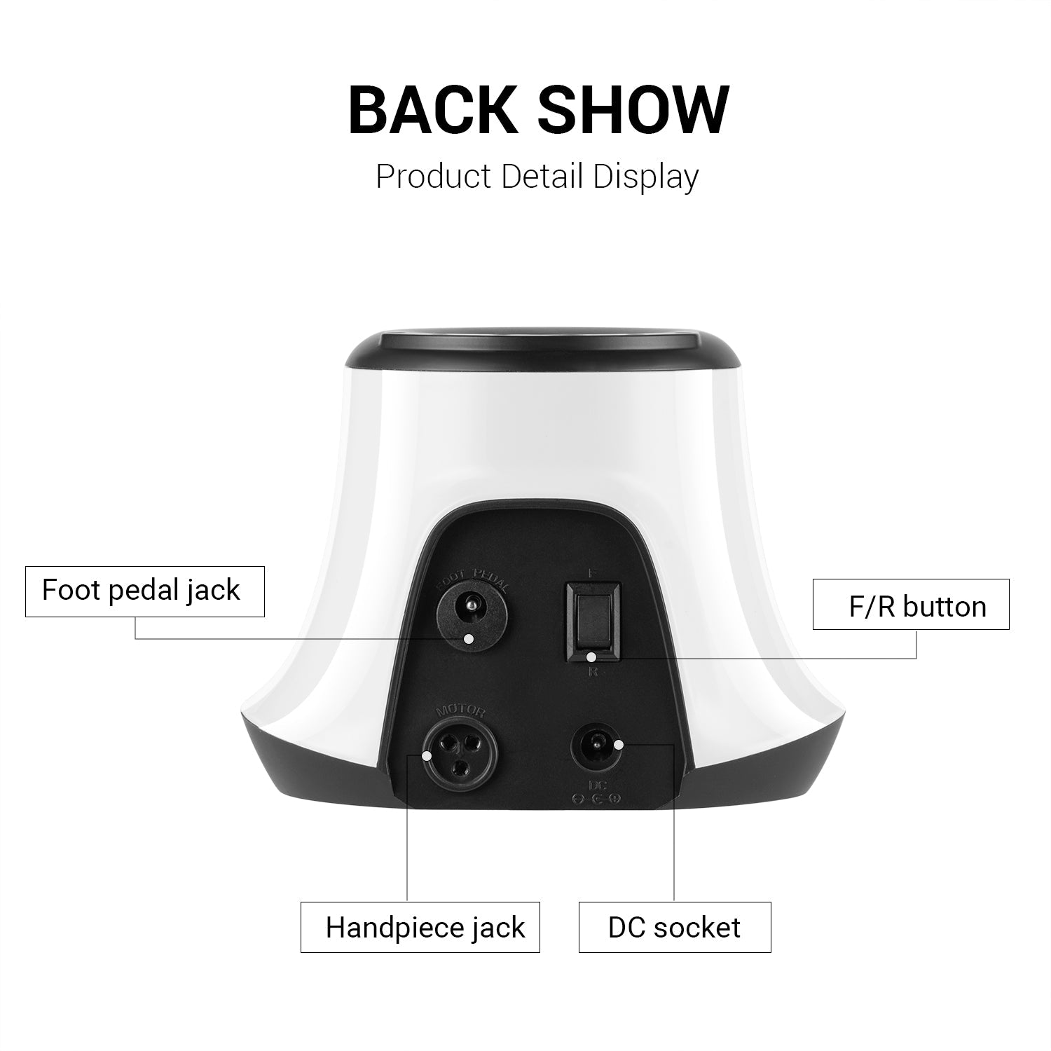 Scarlet(SC320I) Desktop Multifunctional Nail Drill 30,000RPM - 图片8
