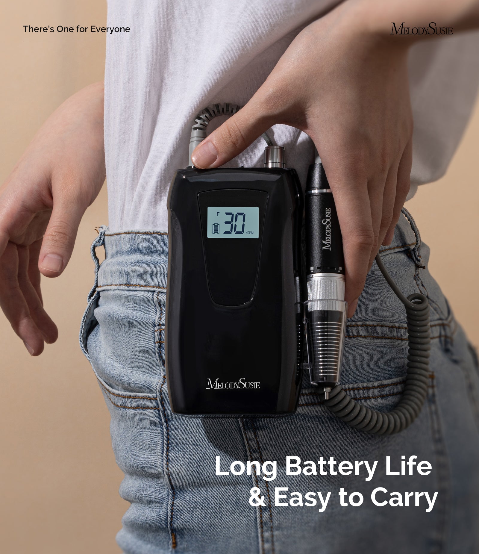 Selene(SC320D) Rechargeable Nail Drill 30,000 RPM (Black) - 图片2