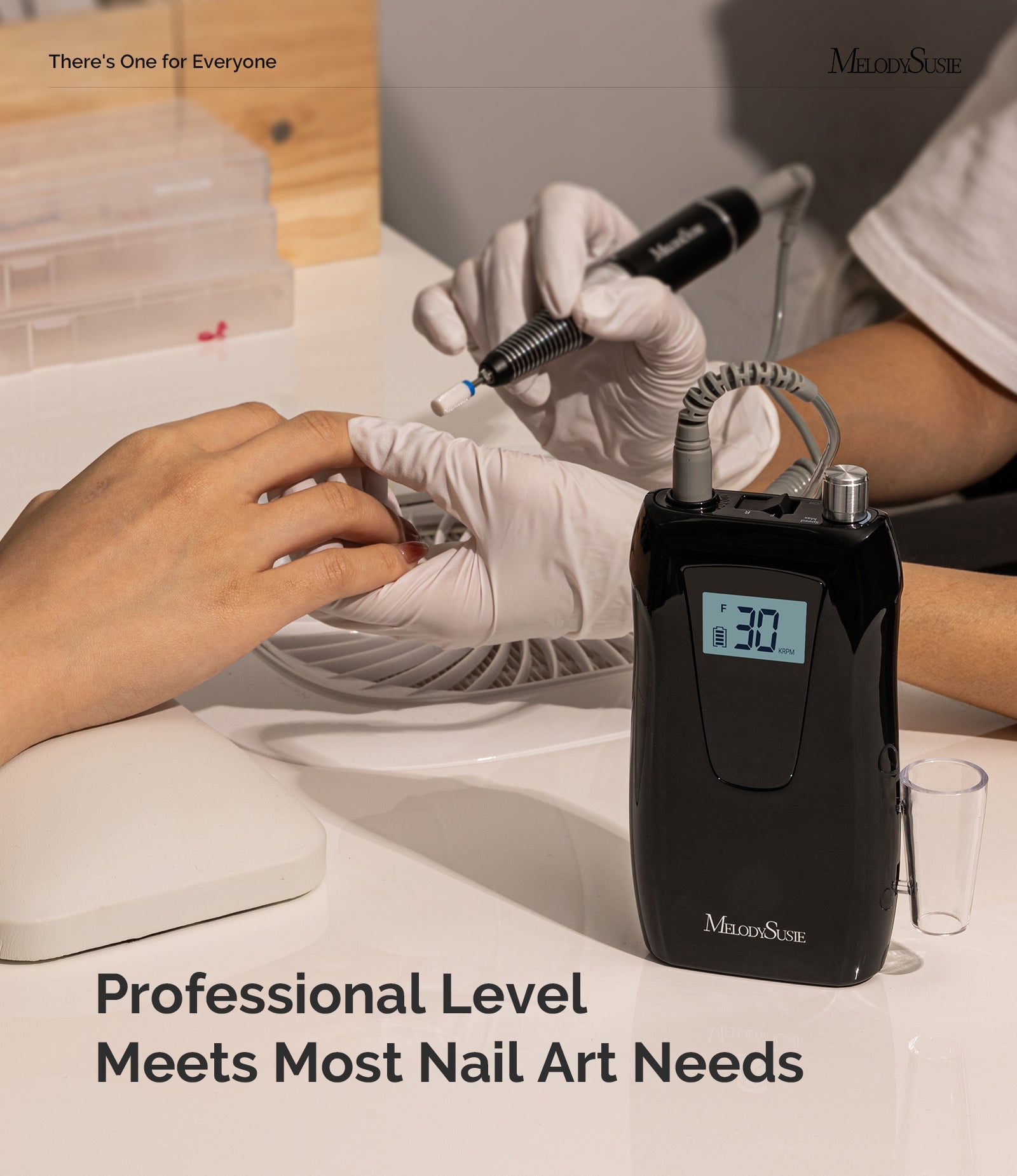 Selene(SC320D) Rechargeable Nail Drill 30,000 RPM (Black) - 图片5